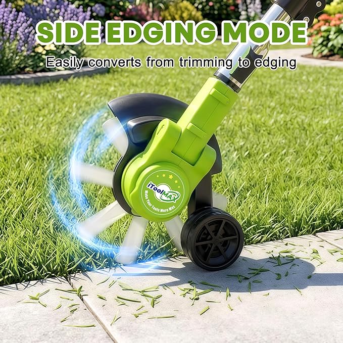 Cordless Weed Wacker with Wheels