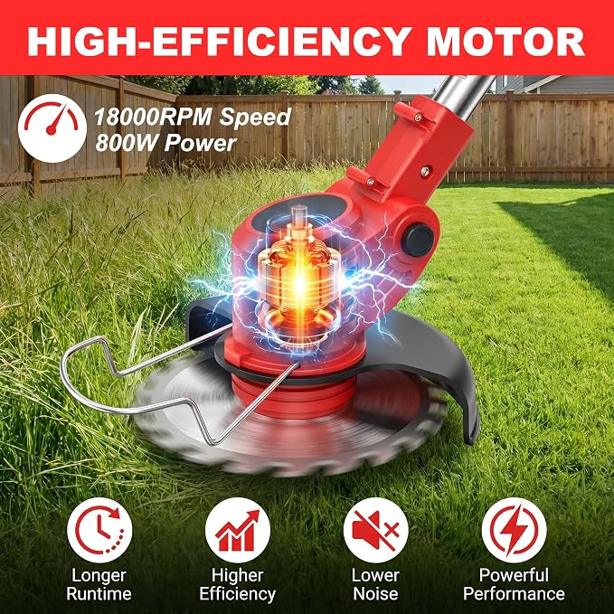 Cordless Weed Wacker with Wheels