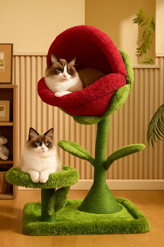 Rose Cat Tree Bed