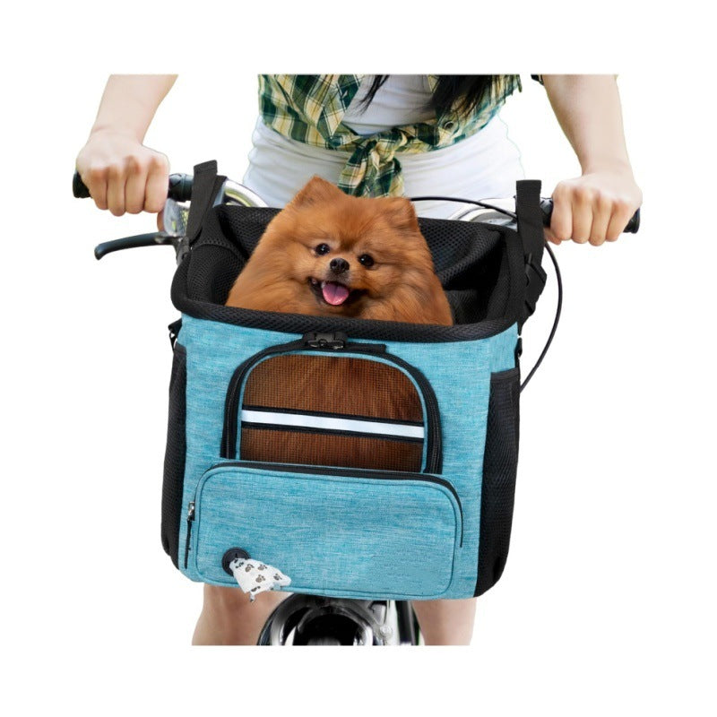 copaner Dog Bike Basket, Soft-Sided Ventilated Dog Bike Carrier Backpack
