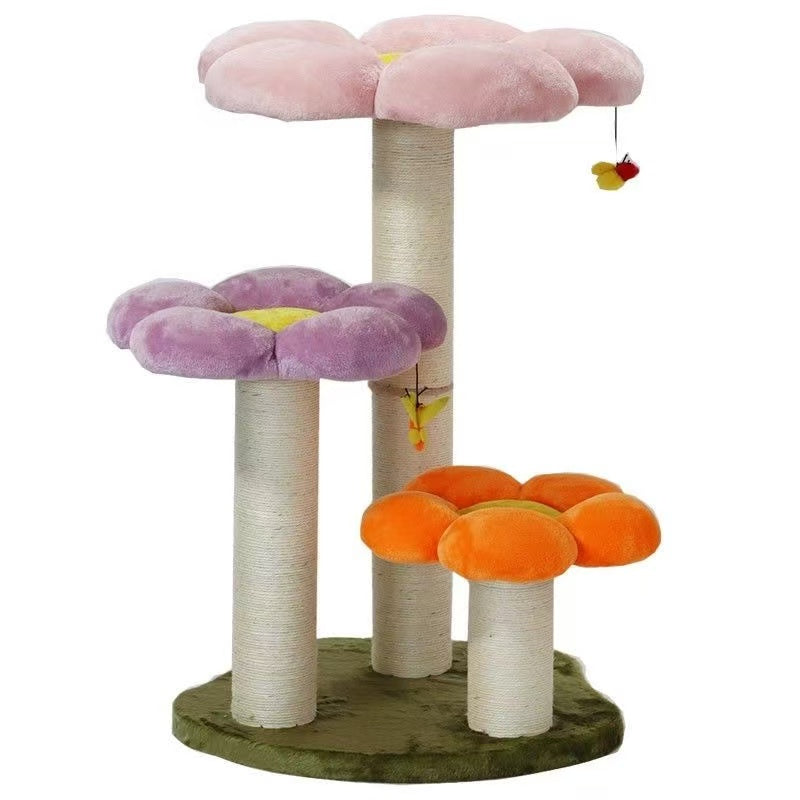 Three Flower Cat Tree