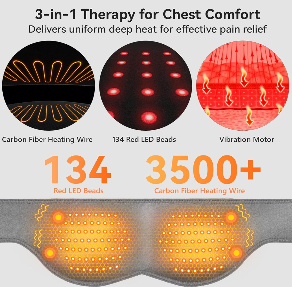 Chest Breast Vibration & Herbal Heating Pad