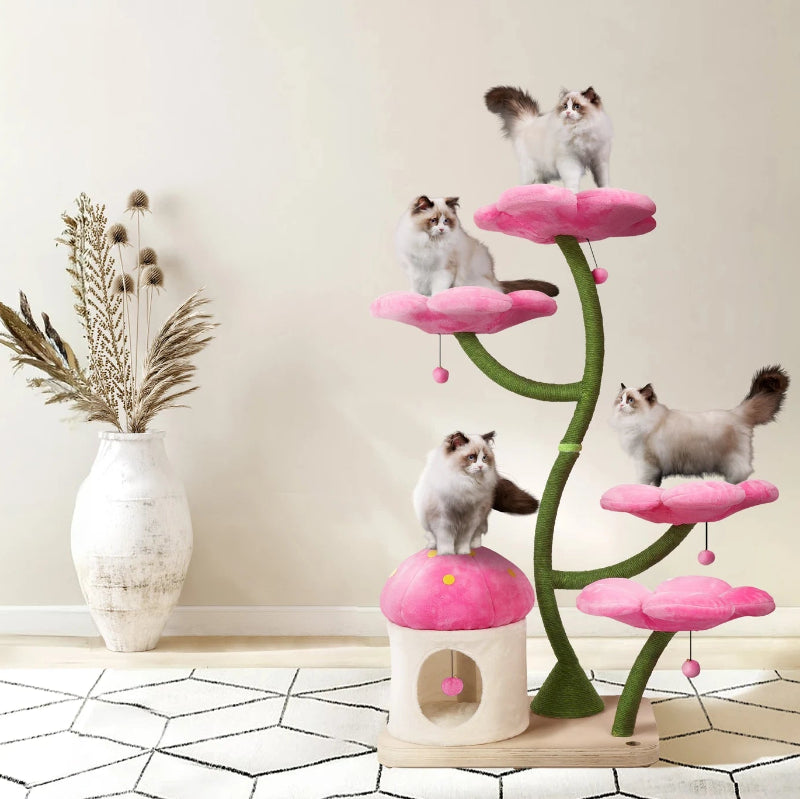 Four Flowers Cat Tree Tower