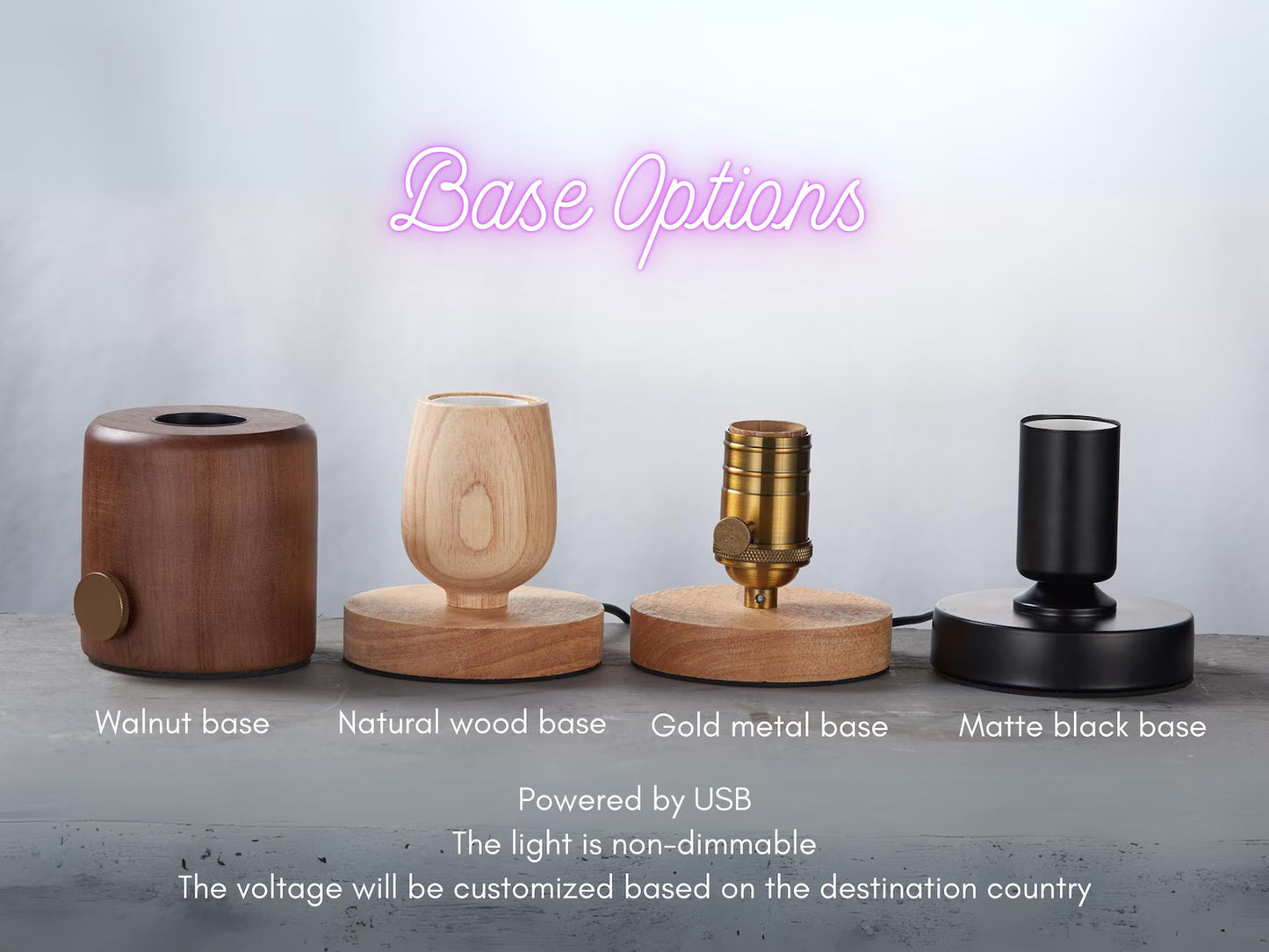 Personalized Text LED Bulb Lamp: Custom Edison Filament