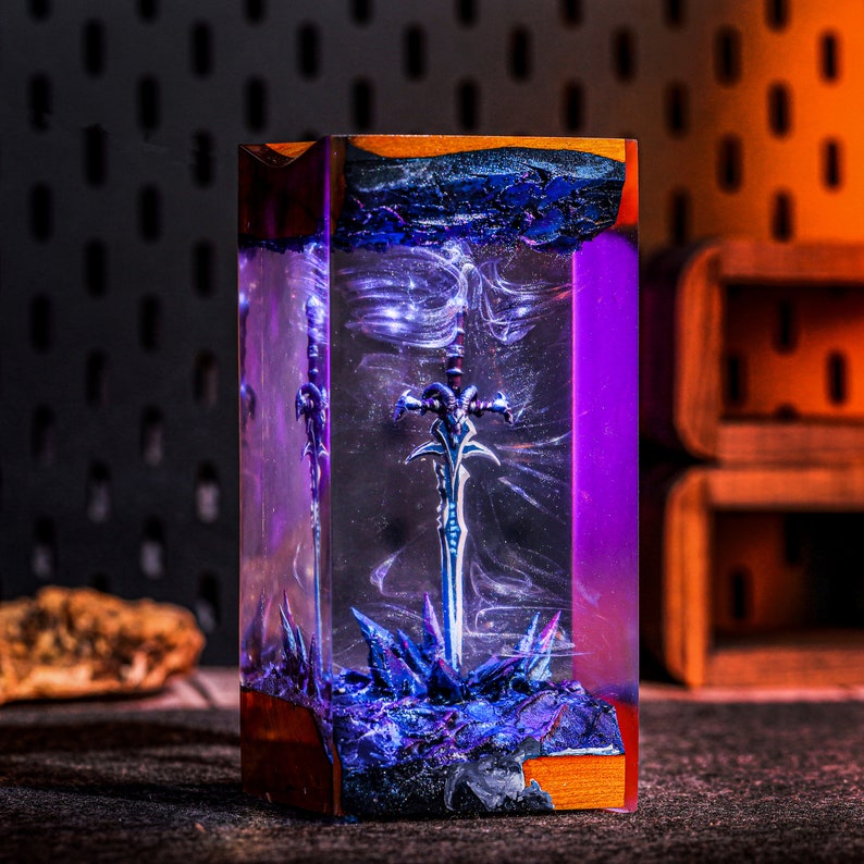 Handmade Wow Sword Night Light War Sword Headphone Stand King Sword Legend sword