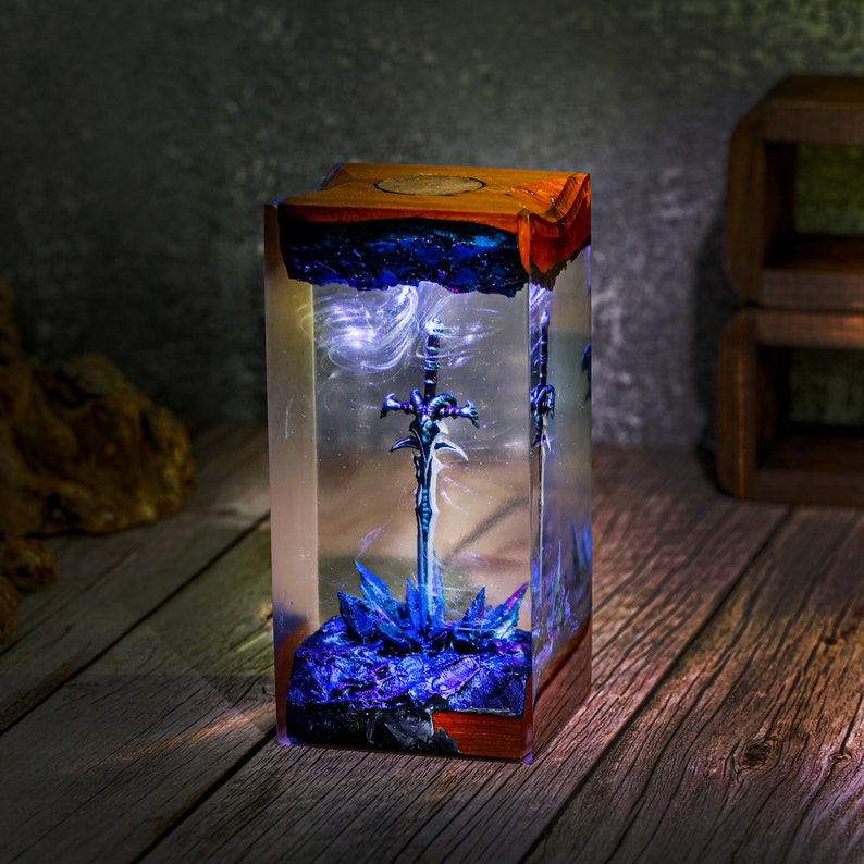 Handmade Wow Sword Night Light War Sword Headphone Stand King Sword Legend sword