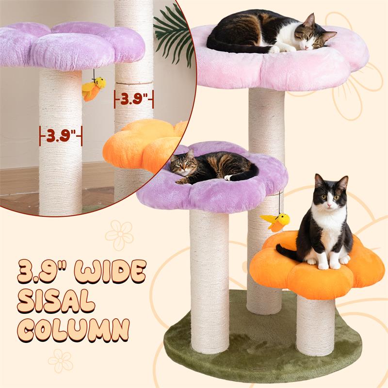 Three Flower Cat Tree